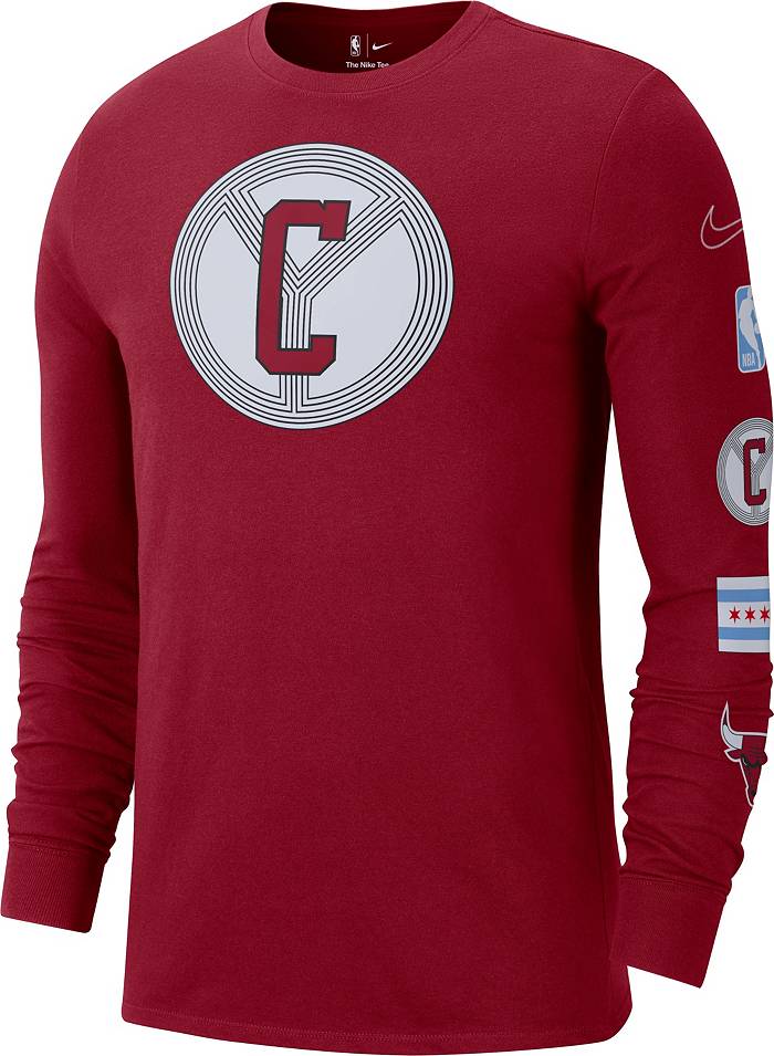 Nike Men's 2022-23 City Edition Chicago Bulls Red Essential Long Sleeve  Shirt