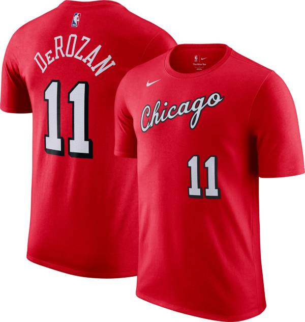 Nike Men's 2021-22 City Edition Chicago Bulls Demar Derozan #11 Red Cotton T-Shirt product image