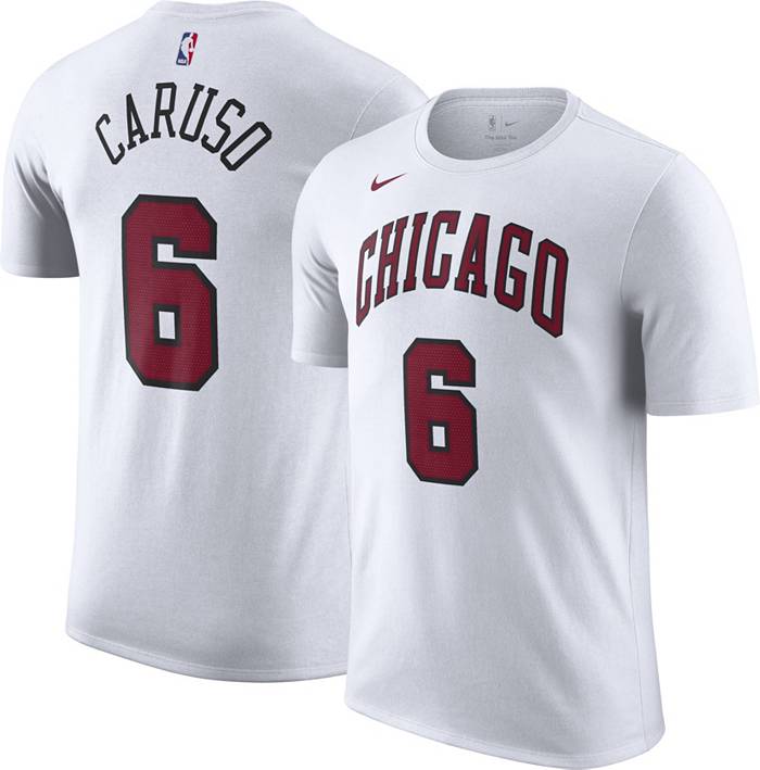 Nike Men's 2022-23 City Edition Chicago Bulls Alex Caruso #6 White Cotton T- Shirt