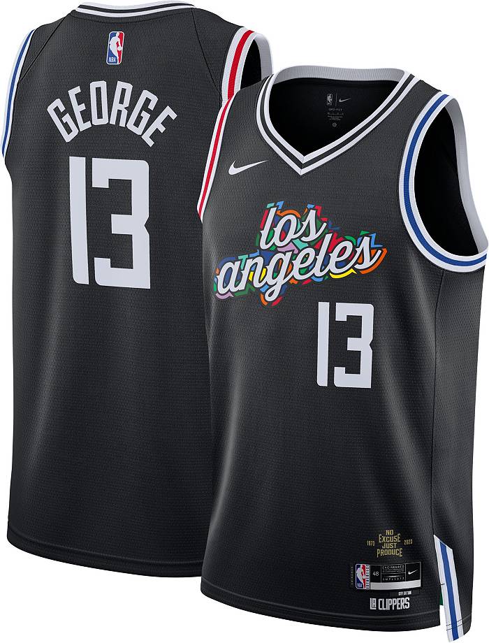 Men 13 Paul George Jersey Blue Los Angeles Clippers Jersey Swingman Fanatics