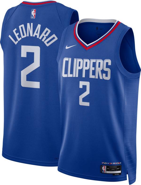 Nike Men's Los Angeles Clippers Kawhi Leonard #2 Blue Dri-FIT Swingman  Jersey