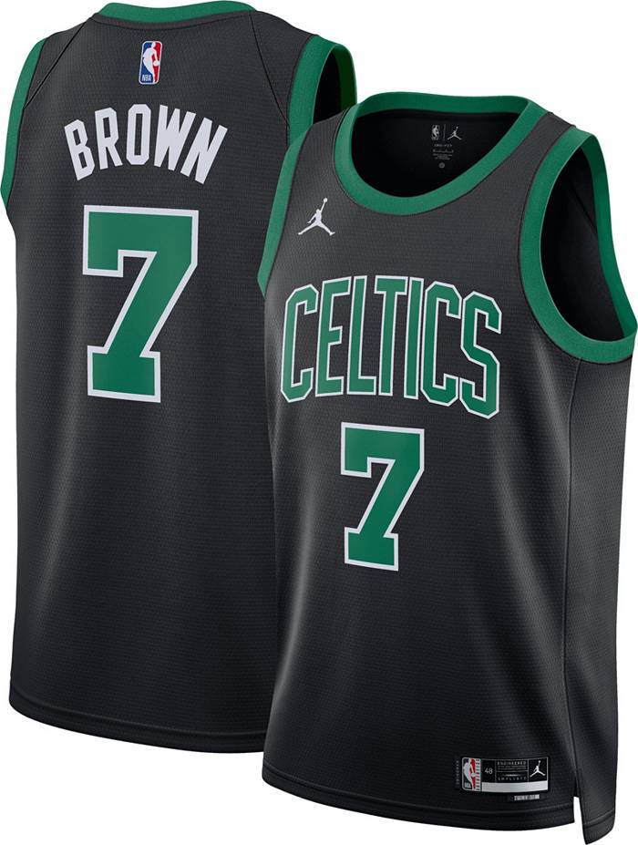 Jaylen Brown #7 Black Green Boston Celtics 2022 Jersey Size Mens 50 Large