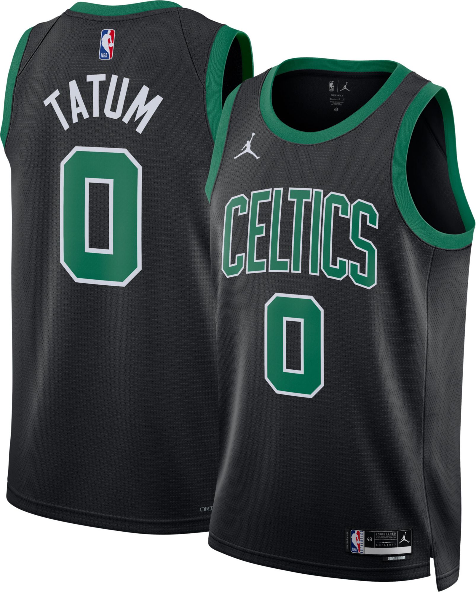 Men's Nike Boston Celtics No0 Jayson Tatum Black NBA Swingman Statement Edition Jersey