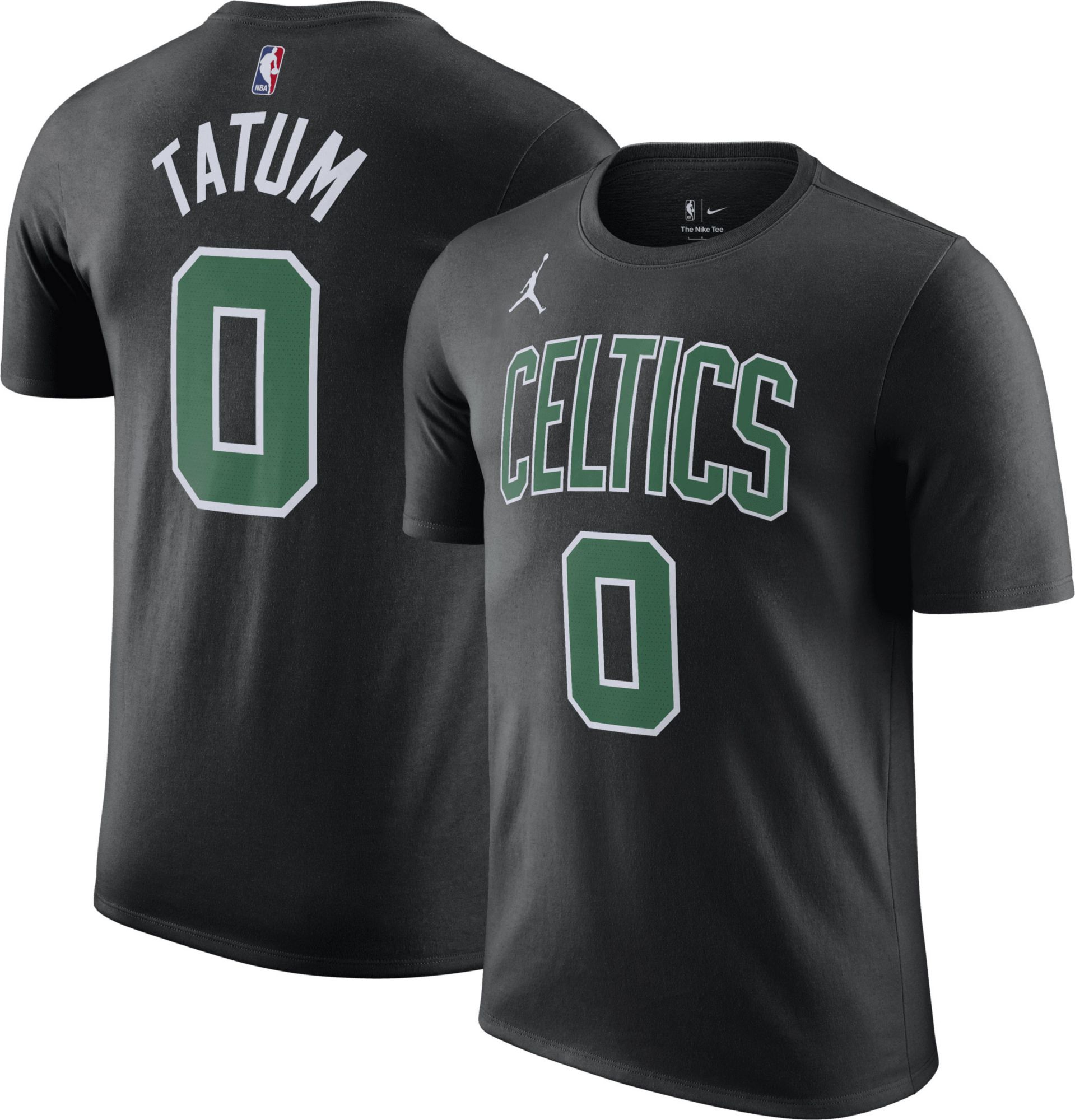 Jordan Men's Boston Celtics Jayson Tatum #0 Black T-Shirt product image
