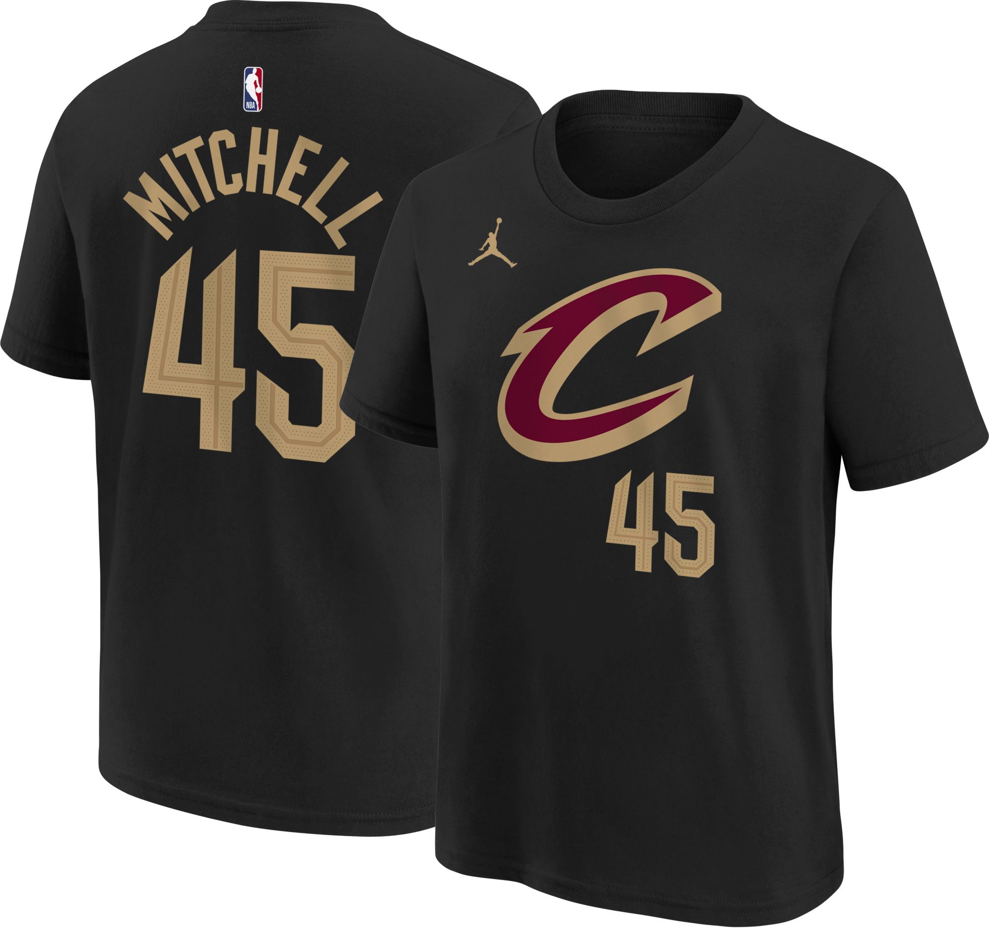 Nike Men's Cleveland Cavaliers Donovan Mitchell #45 Black T-Shirt product image