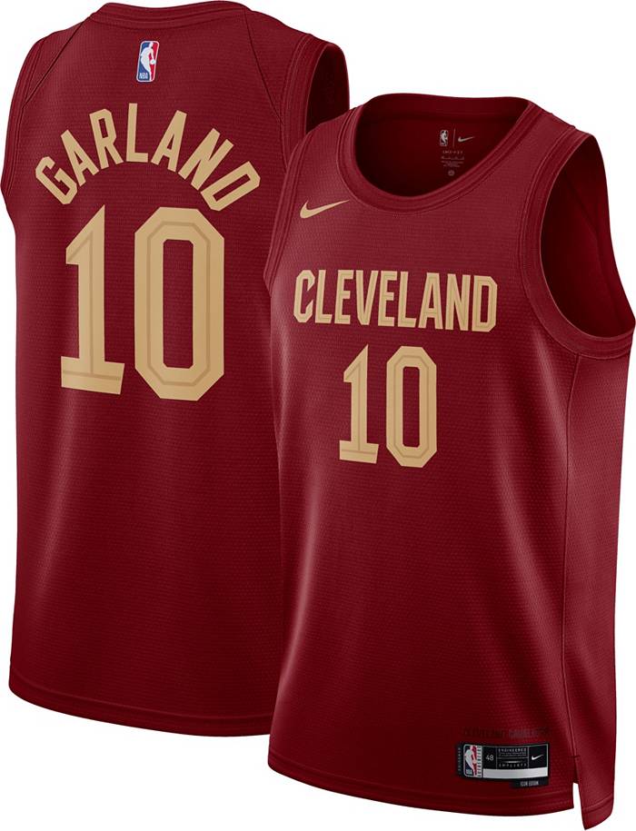 Nike Men's 2022-23 City Edition Cleveland Cavaliers Darius Garland #10 White Dri-Fit Swingman Jersey, XXL