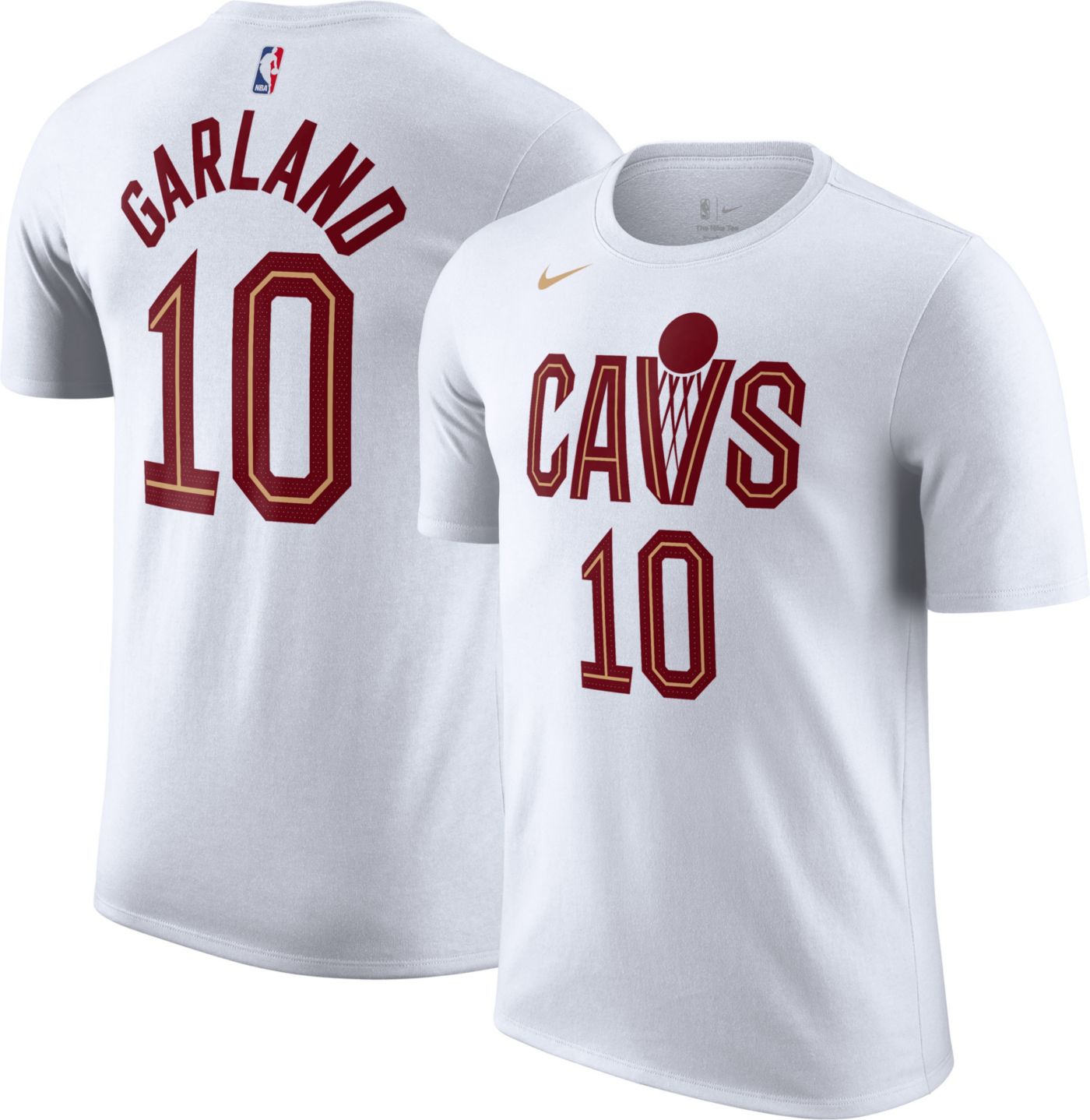 Nike Men s Cleveland Cavaliers Darius Garland 10 White T Shirt XL