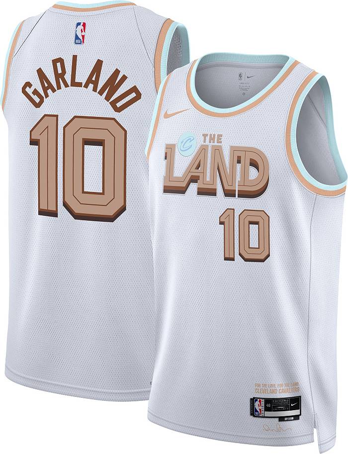 Nike Men's 2022-23 City Edition Cleveland Cavaliers Darius Garland #10  White Dri-FIT Swingman Jersey