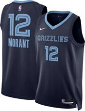 Nike Men's Memphis Grizzlies Ja Morant #12 Navy T-Shirt, XL, Blue