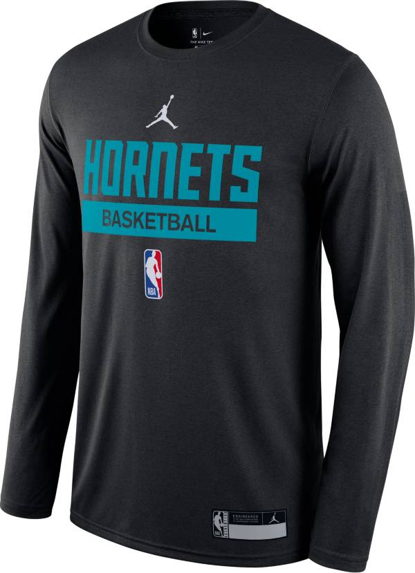 Nike Men's Charlotte Hornets Black Dri-Fit Practice Long Sleeve T-Shirt product image