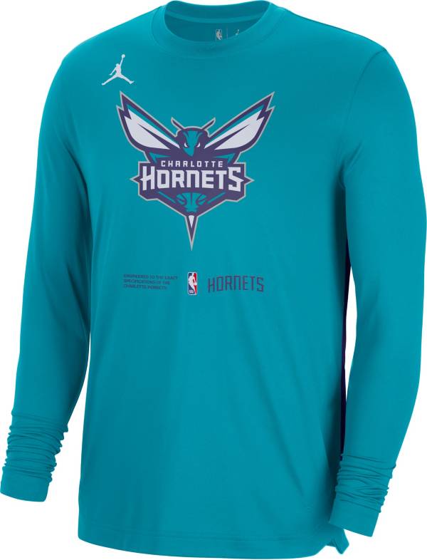 Nike Men's Charlotte Hornets Teal Pre-Game Dri-Fit Long Sleeve T-Shirt product image