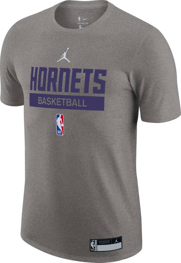 Nike Men's Charlotte Hornets Grey Dri-Fit Practice T-Shirt product image