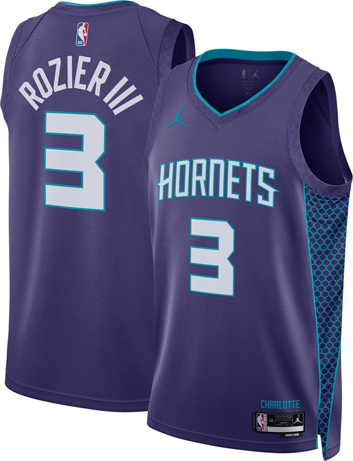 Jordan Youth Charlotte Hornets Terry Rozier III #3 Purple 2020-21 Dri-Fit Statement Swingman Jersey - M (Medium)