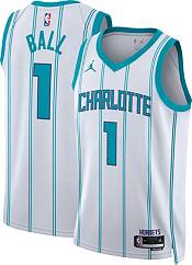 Nike Men's Charlotte Hornets LaMelo Ball #1 Teal Dri-Fit Swingman Jersey, XL, Blue