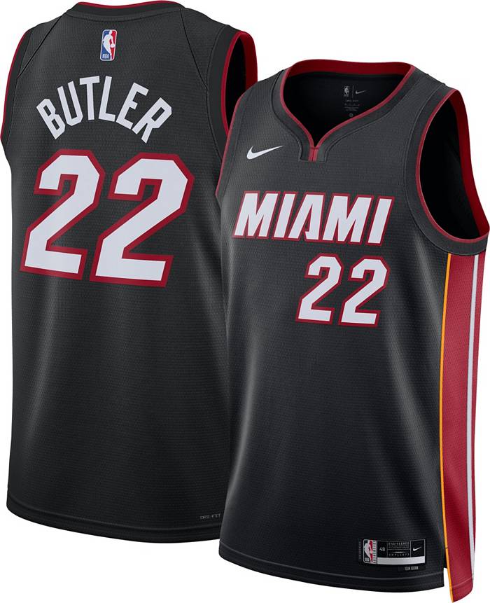 Nike Men's Miami Heat Jimmy Butler #22 Black Dri-Fit Swingman Jersey, Medium