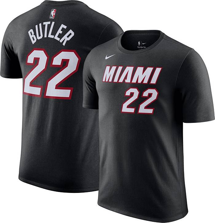 Youth Miami Heat Jimmy Butler Nike White 2022/23 City Edition Name & Number  T-Shirt
