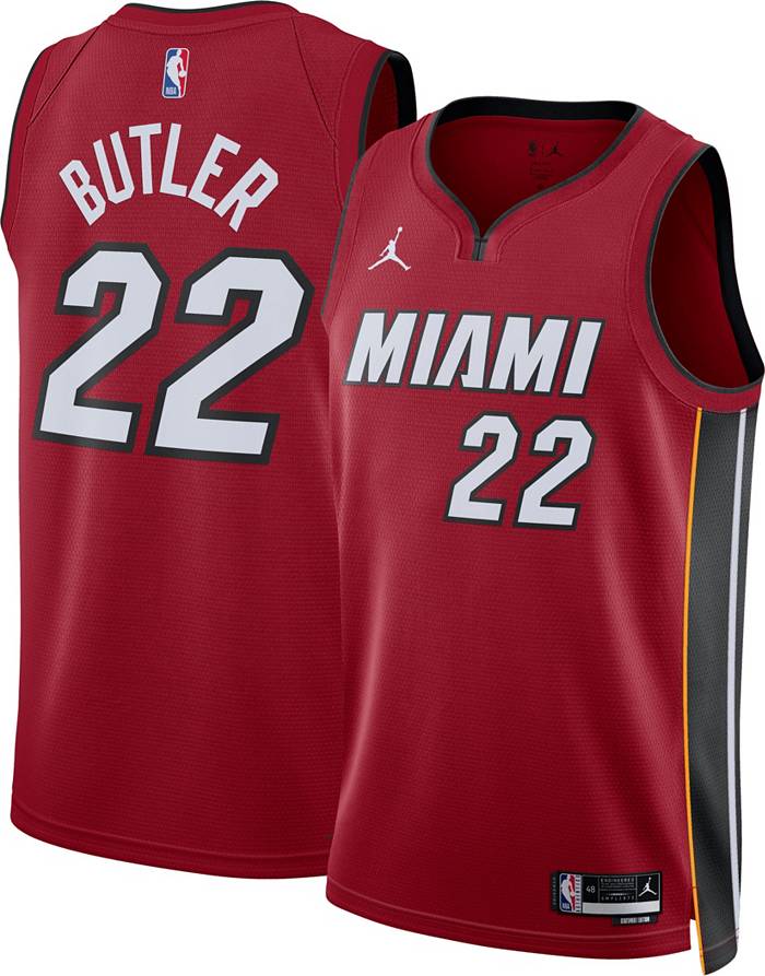 Jordan Men's Miami Heat Jimmy Butler #22 Red Dri-FIT Swingman