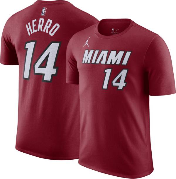 Nike Men's Miami Heat Tyler Herro #14 Red T-Shirt product image