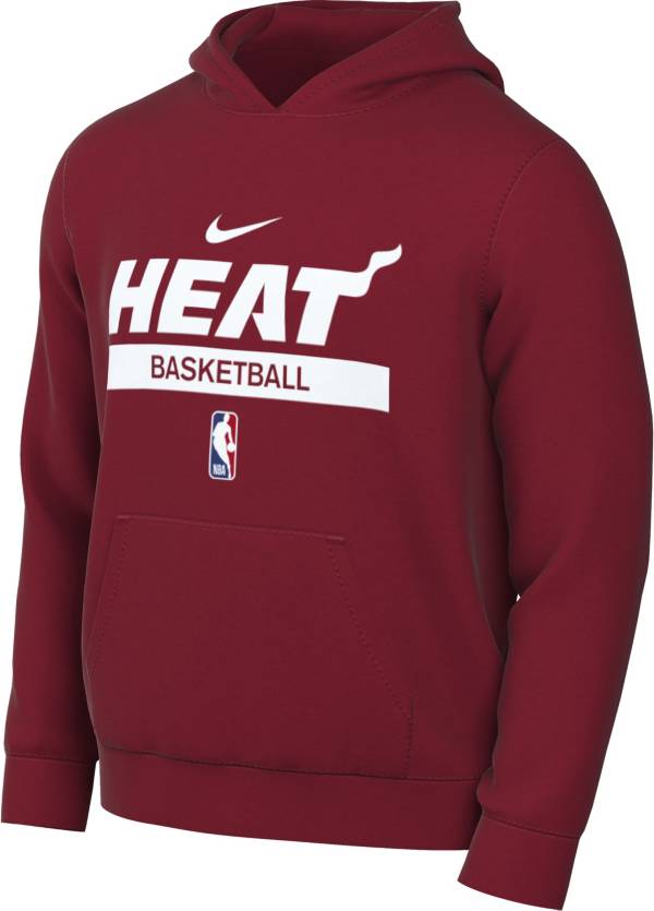 Nike Men's Miami Heat Red Dri-Fit Spotlight Pullover Hoodie product image