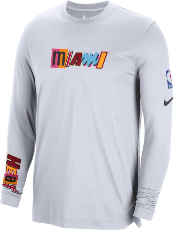 Nike Men's 2022-23 City Edition Miami Heat White Dri-Fit Pregame Long  Sleeve Shirt | Dick's Sporting Goods