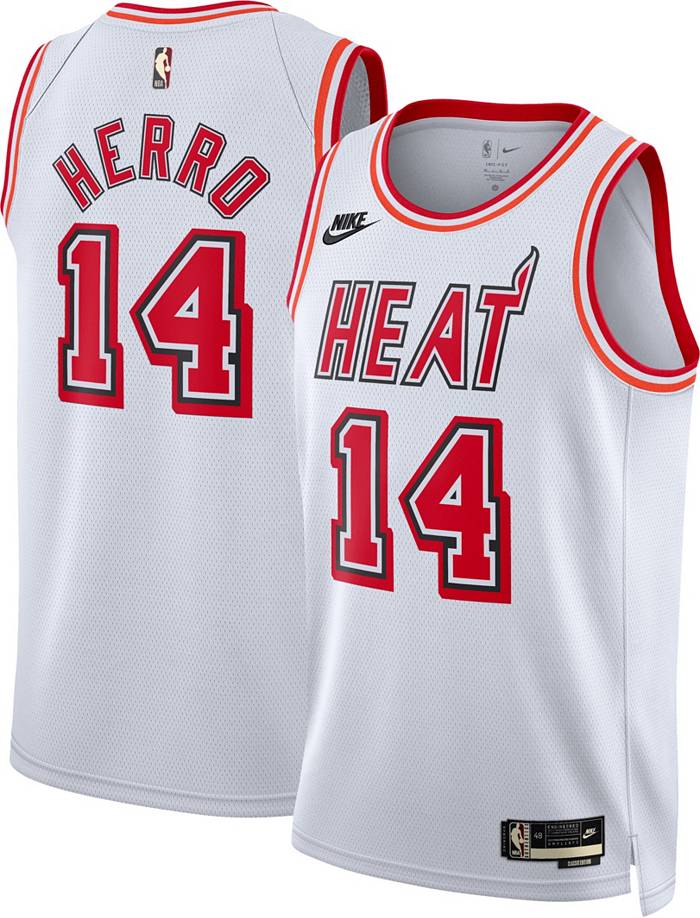 Nike Men's Miami Heat Tyler Herro #14 White Hardwood Classic Dri
