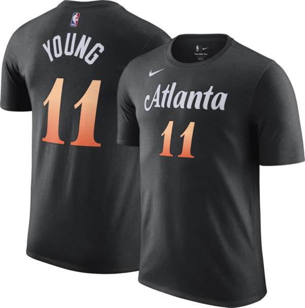 Nike Men's 2022-23 City Edition Atlanta Hawks Trae Young #11 Black Cotton T-Shirt product image