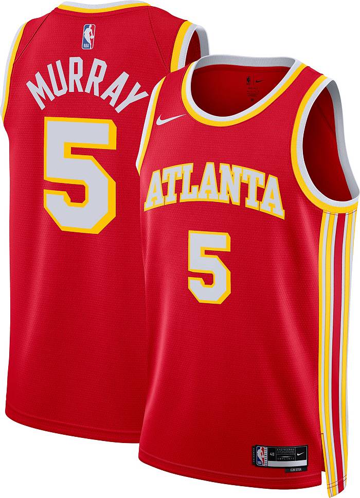 Unisex Nike Dejounte Murray Red Atlanta Hawks Swingman Jersey - Icon Edition Size: Medium