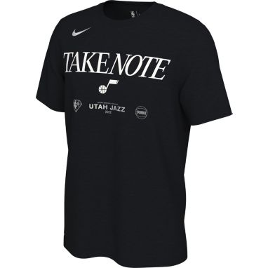 sorry, Nike Men's Utah Jazz “Take Note” Black 2022 NBA Playoffs Mantra T-Shirt is currently out of stock