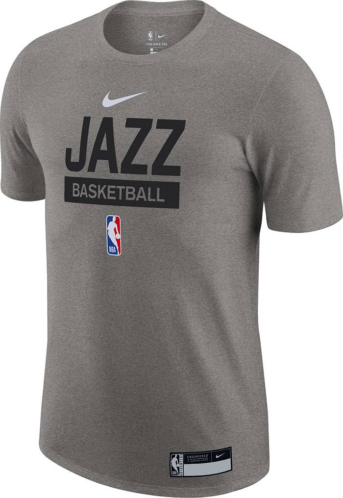 Utah Jazz Nike NBA Authentics Nike Tee Short Sleeve Shirt Men's Gray New  3XLT