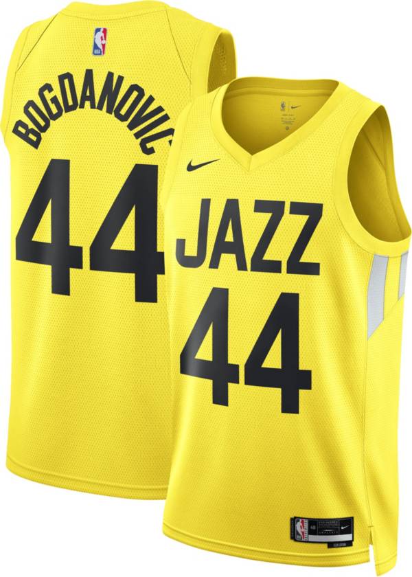 Nike Men's Utah Jazz Bojan Bogdanovic #44 Yellow Dri-FIT Swingman Jersey product image