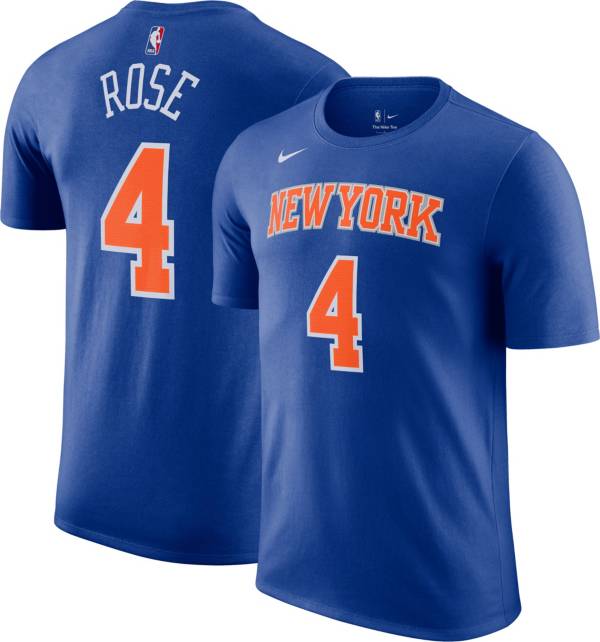 Nike Men's New York Knicks Derrick Rose #4 Blue T-Shirt product image