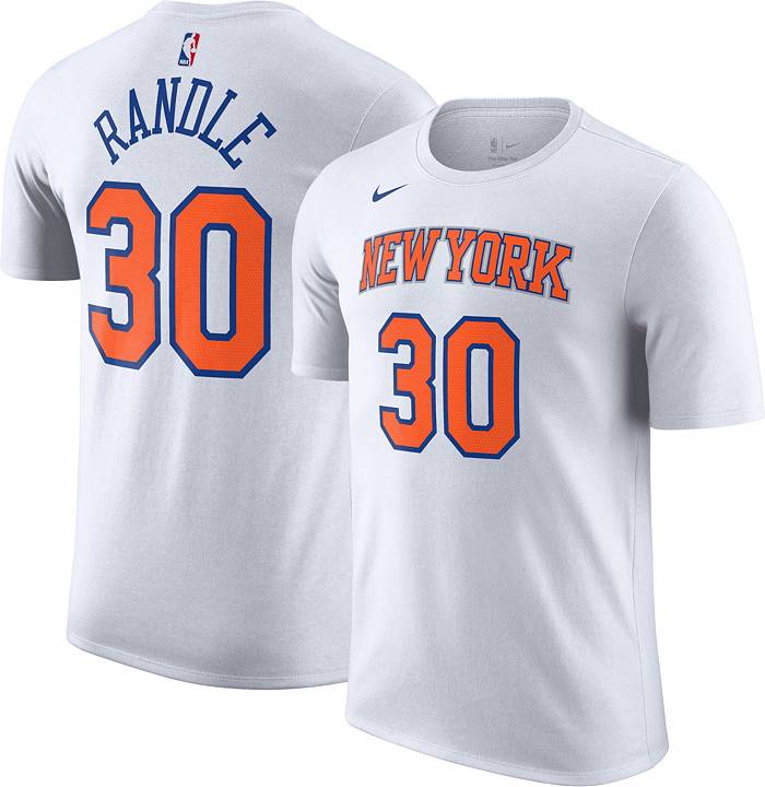 Jordan Men's New York Knicks Julius Randle #30 Navy Dri-Fit Swingman Jersey, Small, Blue