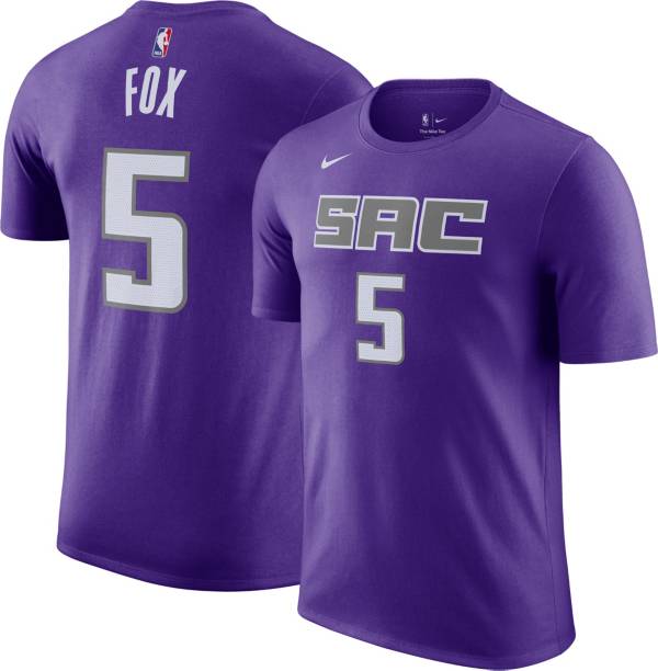 Toddler Sacramento Kings De'Aaron Fox Nike Purple Name & Number T-Shirt