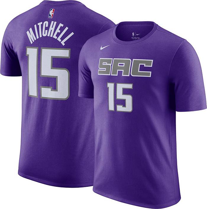 Nike / Men's Sacramento Kings Davion Mitchell #15 Purple T-Shirt