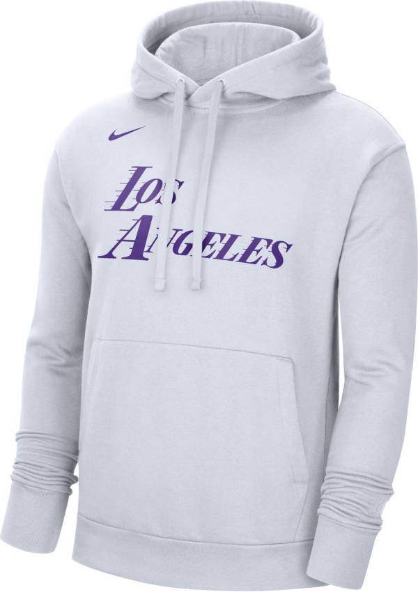 Nike Men's 2022-23 City Edition Los Angeles Lakers White Essential Pullover Hoodie product image