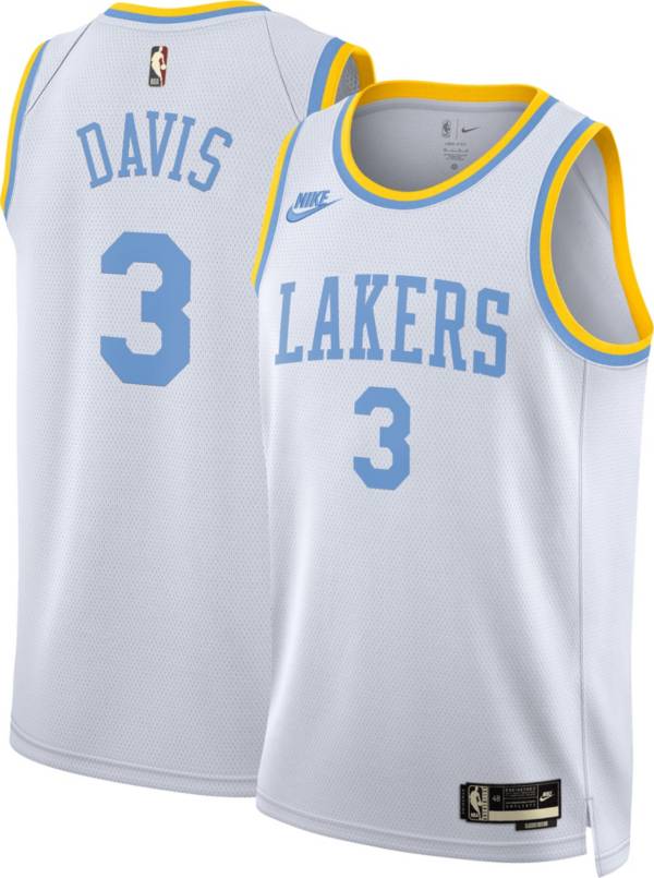 Nike Men's Los Angeles Lakers Anthony Davis #3 White Hardwood Classic Dri-FIT Swingman Jersey product image