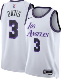 Nike Men's Los Angeles Lakers Anthony Davis #3 Purple Dri-Fit Swingman Jersey, Small