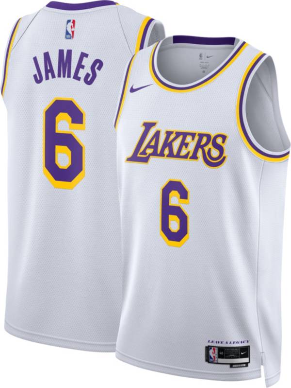 Nike Men's Los Lakers LeBron James #6 Dri-FIT Swingman Jersey | Dick's Sporting Goods