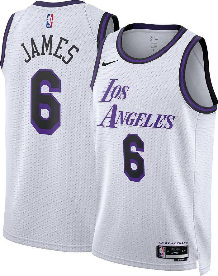 Nike Men's 2022-23 City Edition Los Angeles Lakers LeBron James #6 White  Dri-FIT Swingman Jersey
