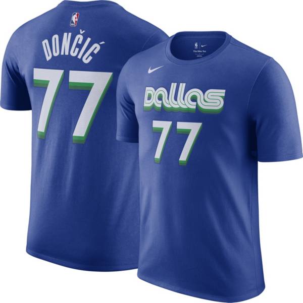 Men's 2022-23 City Edition Dallas Mavericks Luka Doncic Blue T-Shirt | Dick's Sporting Goods