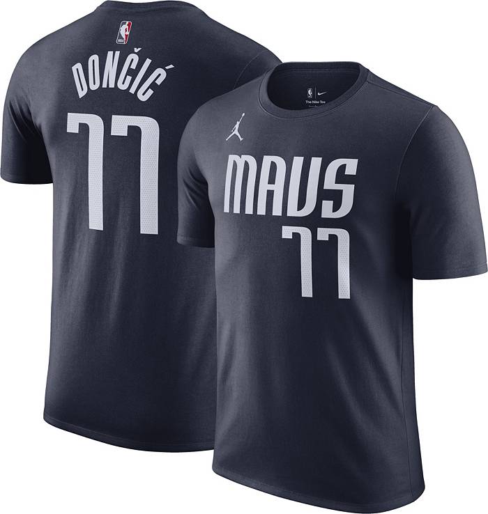 Youth Dallas Mavericks Luka Doncic Nike Royal Logo Name & Number T-Shirt
