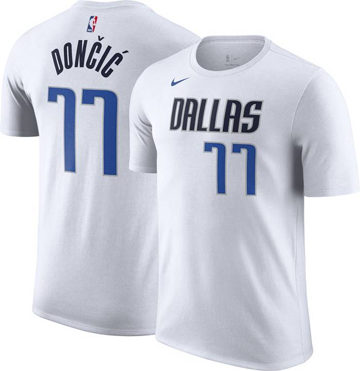 Nike Men's 2022-23 City Edition Dallas Mavericks Luka Doncic #77 Blue Dri-FIT Swingman Jersey