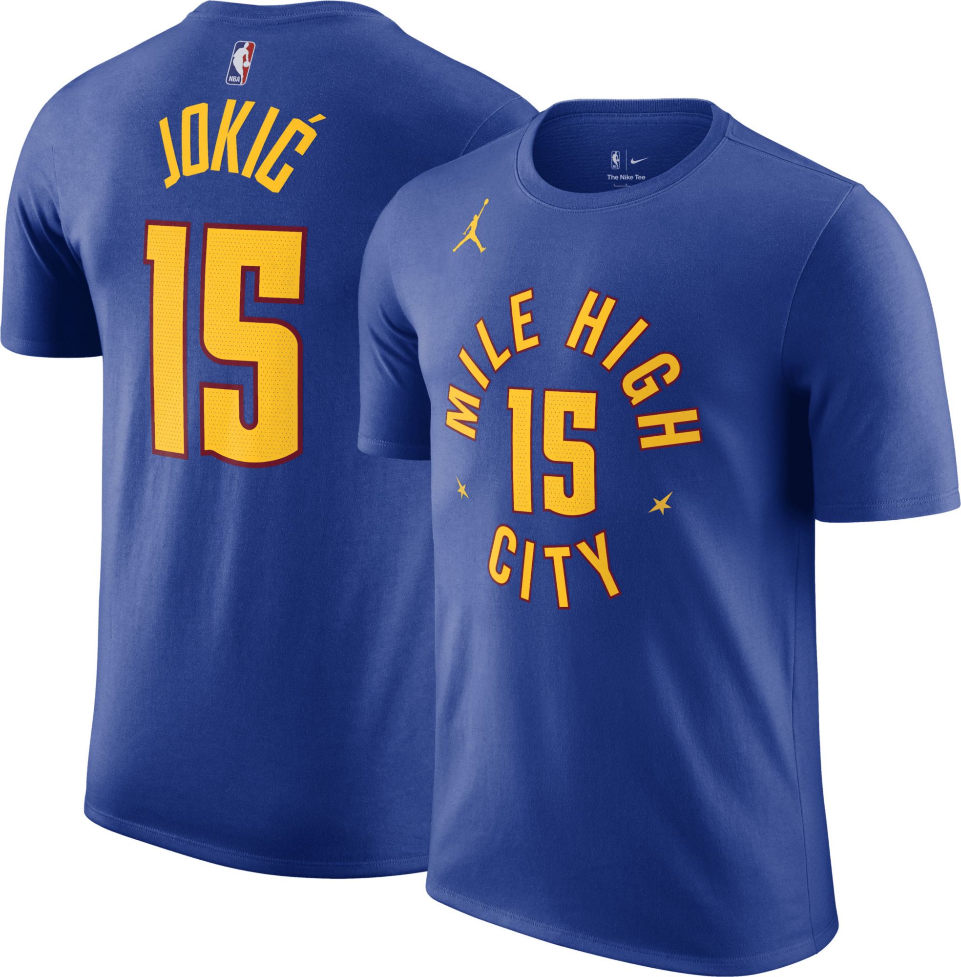 Nike Men's Denver Nuggets Nikola Jokic #15 Blue T-Shirt product image