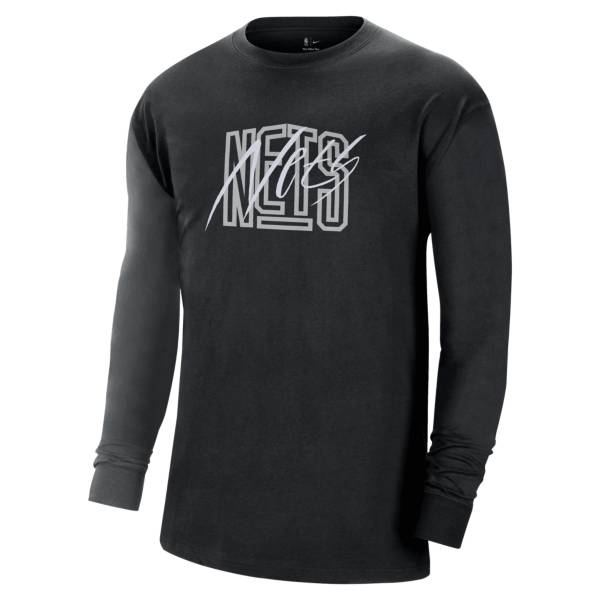 Nike Men's Brooklyn Nets Black Courtside Max90 Longsleeve T-Shirt product image