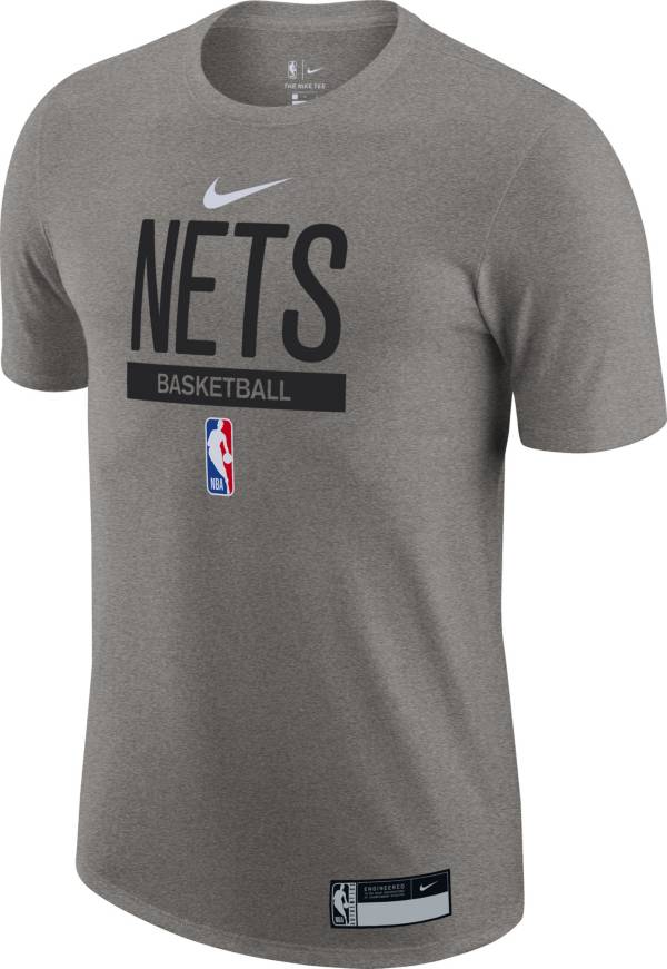 Nike Men's Brooklyn Nets Grey Dri-Fit Practice T-Shirt | Dick's