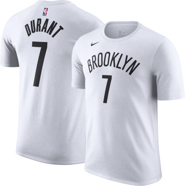 Nike Men's Brooklyn Nets Kevin Durant #7 White T-Shirt product image