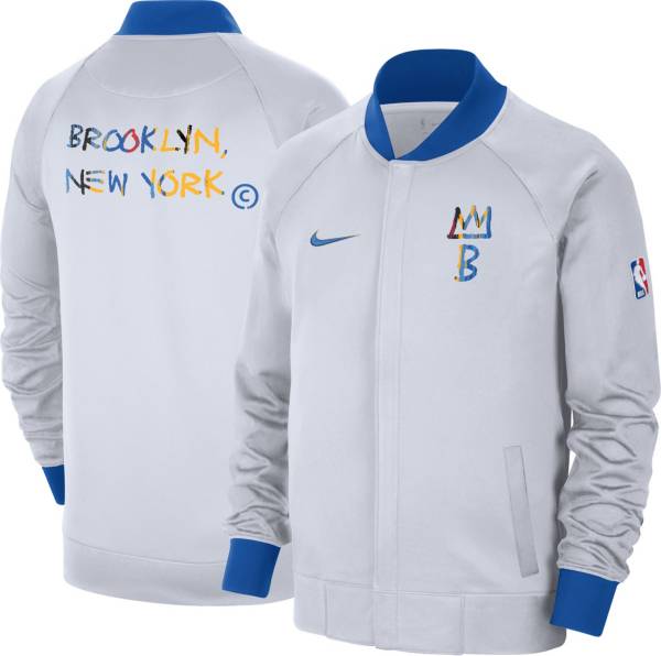Nike Men's 2022-23 City Edition Brooklyn Nets White Showtime Full Zip Sweatshirt product image