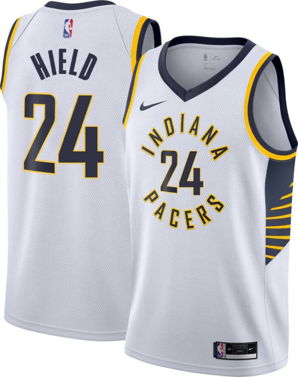 Nike Men's Indiana Pacers Buddy Hield #24 White Dri-Fit Swingman Jersey, XXL