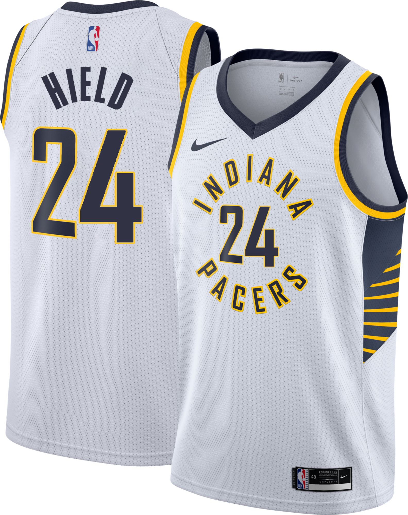 Nike Youth 2022-23 City Edition Indiana Pacers Buddy Hield #24 Navy Dri-FIT  Swingman Jersey