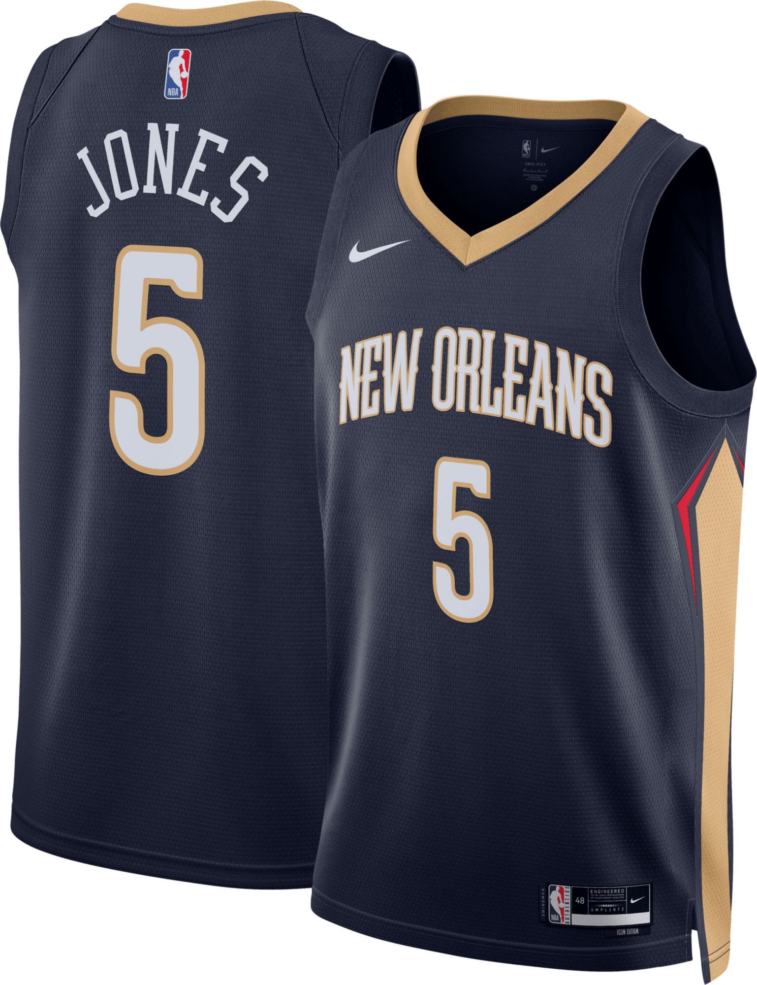 Nike Adult New Orleans Pelicans Herbert Jones #5 Swingman Icon Jersey product image